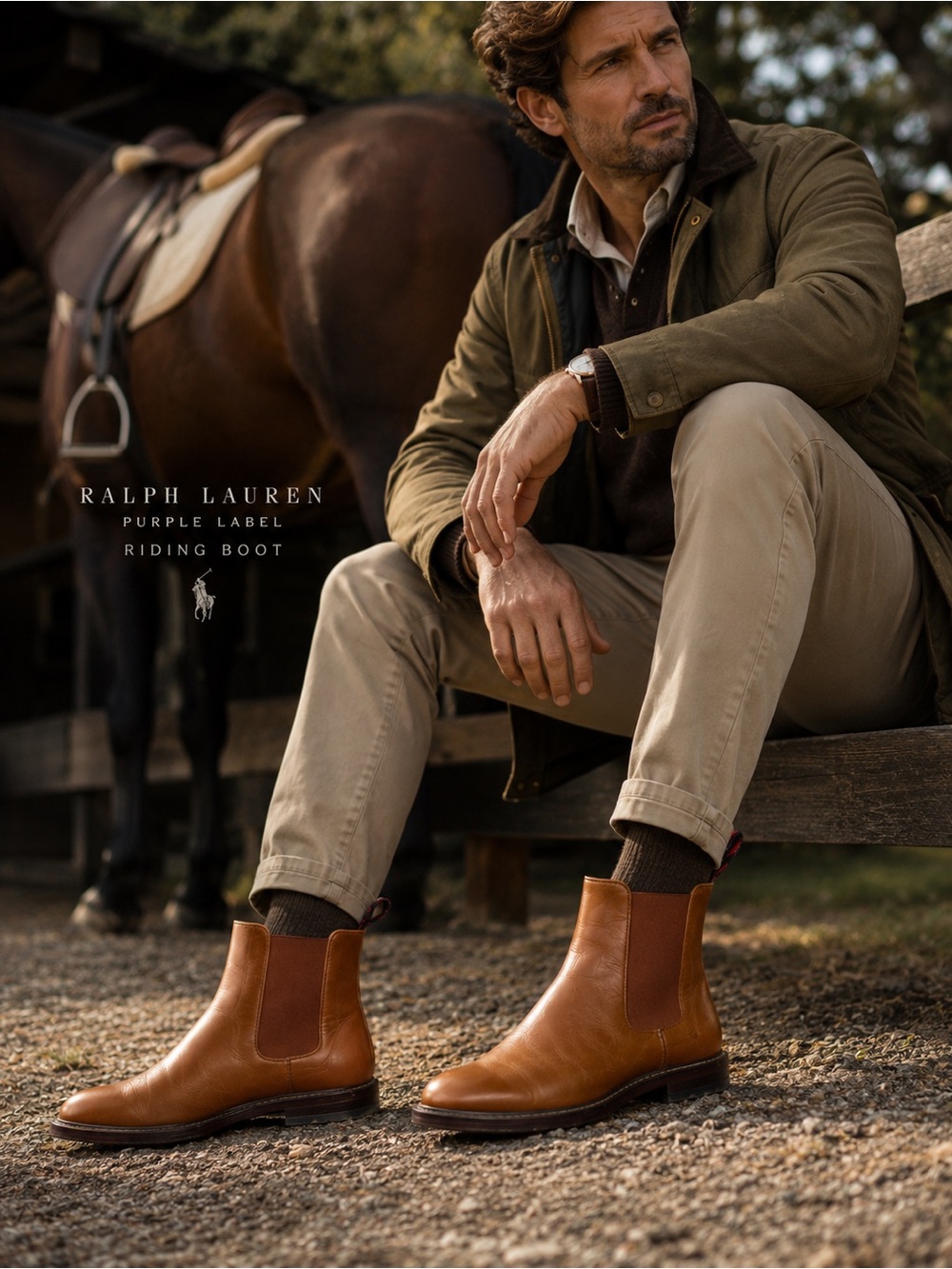 Ralph Lauren Brown Leather Chukka Riding Boots